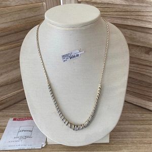 NWT Diamond Necklace in great condition. 10k over .925  18inch 1/2 CCCW/Diamond